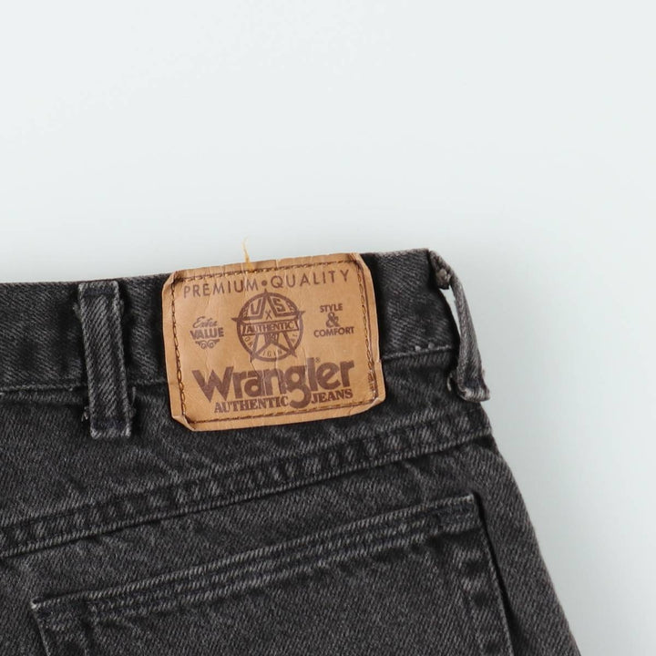 Wrangler Black Denim Shorts, Made in USA, Men's, W34 equivalent cotton black type Vintage Second Hand
