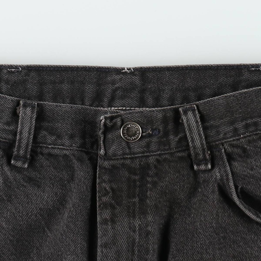 Wrangler Black Denim Shorts, Made in USA, Men's, W34 equivalent cotton black type Vintage Second Hand