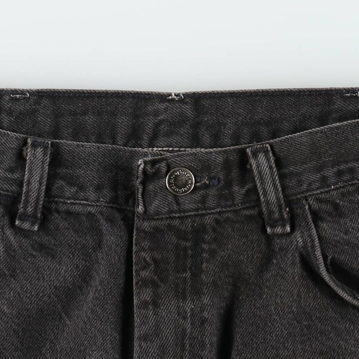 Wrangler Black Denim Shorts, Made in USA, Men's, W34 equivalent cotton black type Vintage Second Hand