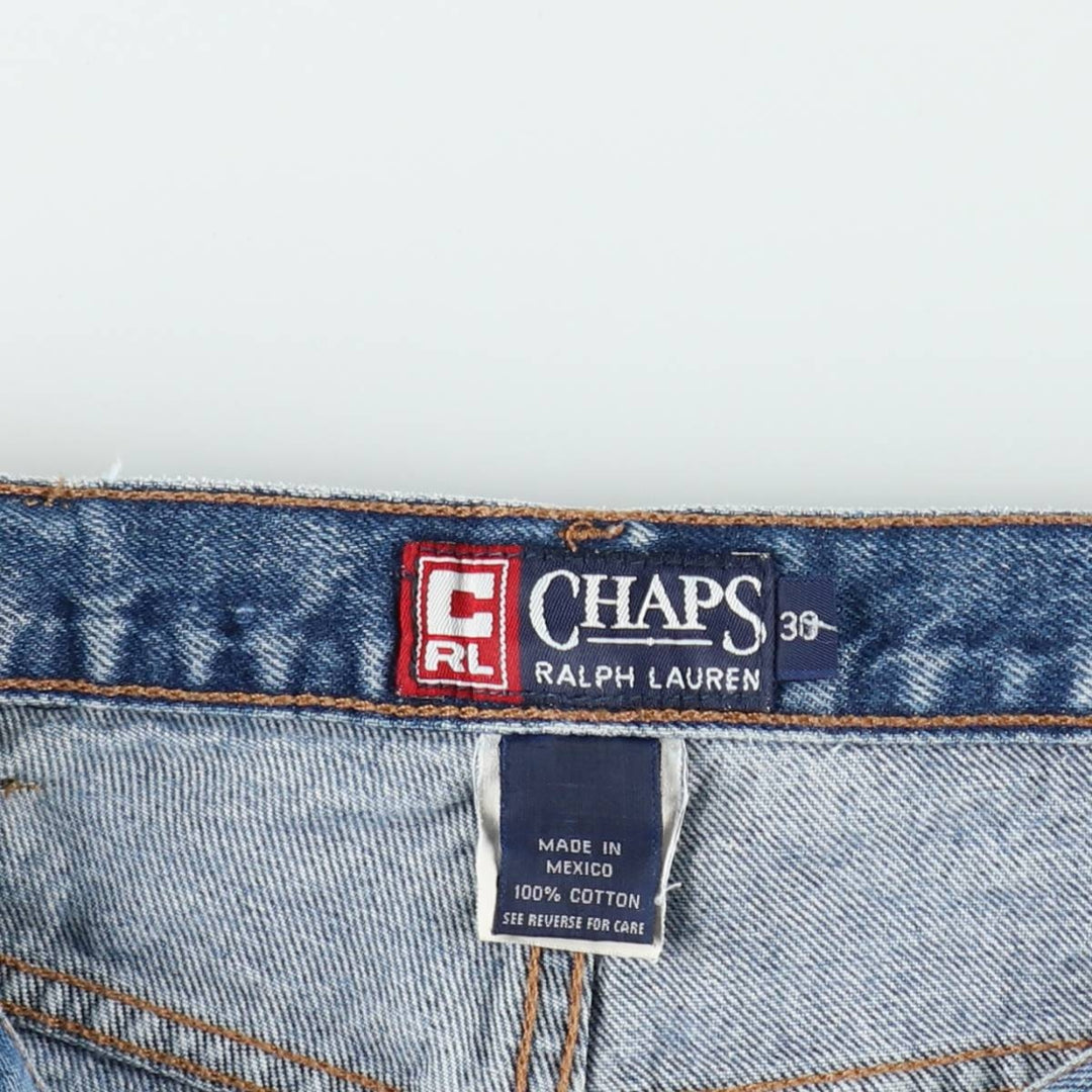 Ralph Lauren CHAPS denim shorts, men's size W30 (approx.). cotton blue type Vintage Second Hand
