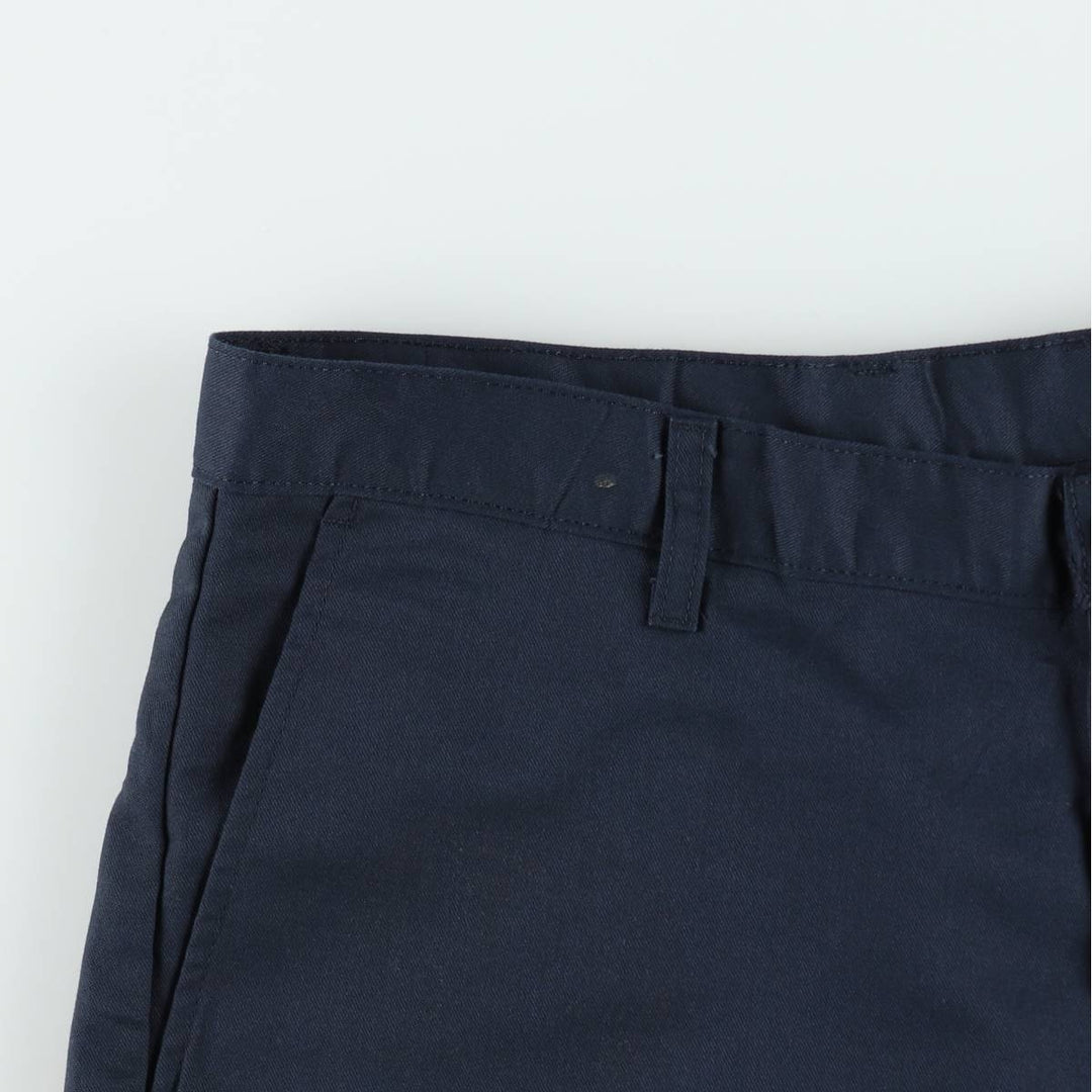 Dickies Work Shorts, Half Pants, Men's, W37 equivalent polyester navy blue type Vintage Second Hand