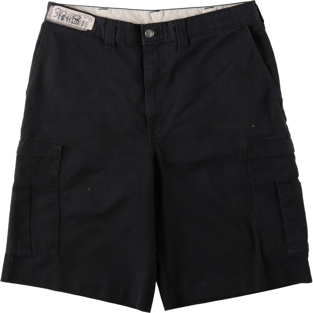 Dickies cargo shorts, men's size W34 (approx.) polyester black type Vintage Second Hand