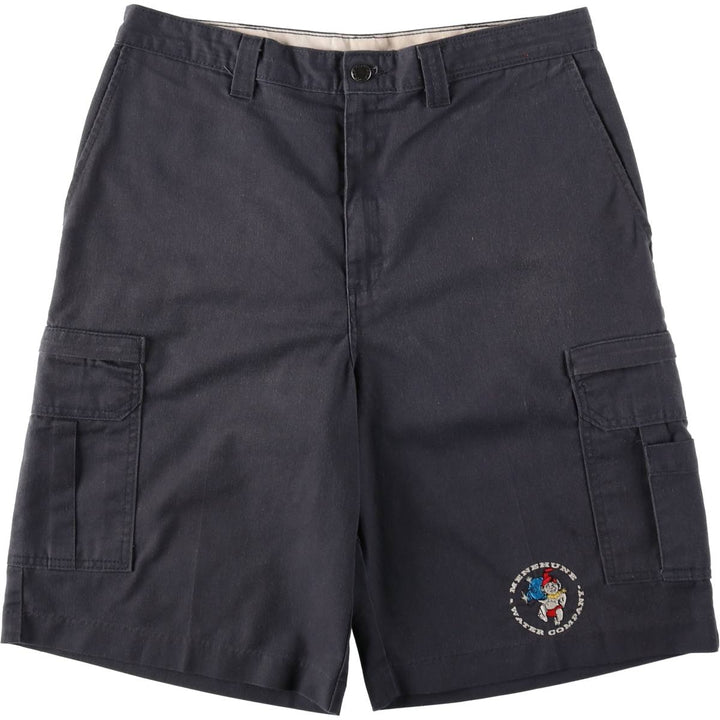 Dickies cargo shorts, men's size W34 (approx.) polyester Charcoal Vintage Second Hand