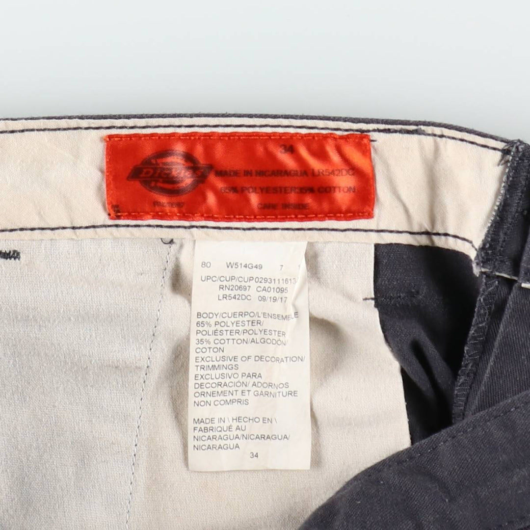 Dickies cargo shorts, men's size W34 (approx.) polyester Charcoal Vintage Second Hand