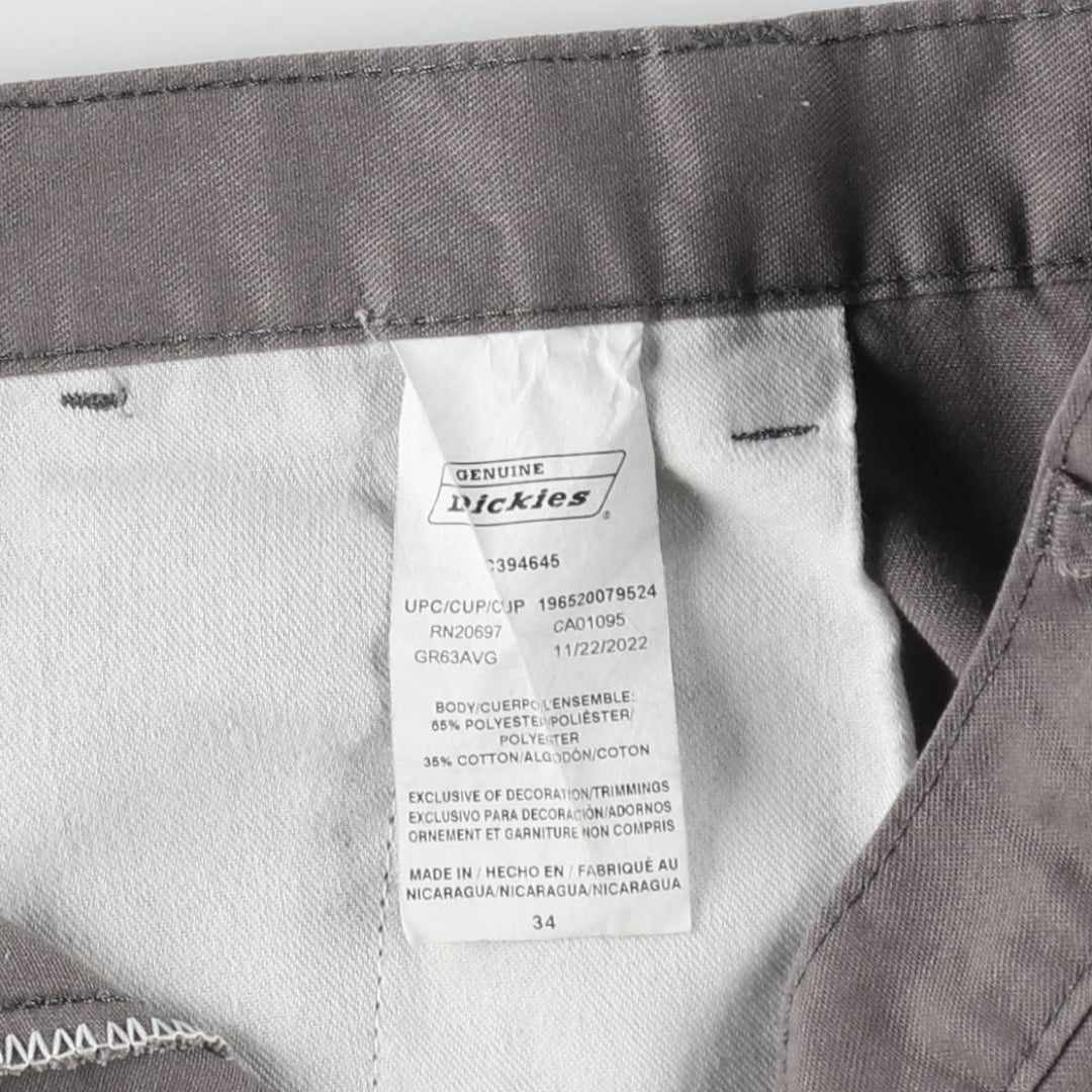 Dickies Work Shorts, Half Pants, Men's, W35 equivalent polyester gray type Vintage Second Hand