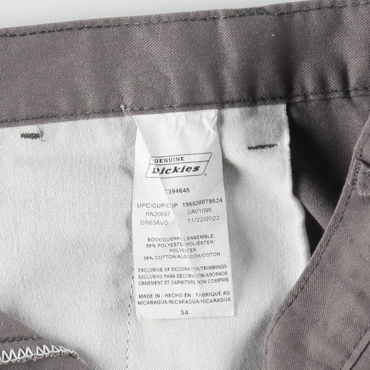 Dickies Work Shorts, Half Pants, Men's, W35 equivalent polyester gray type Vintage Second Hand