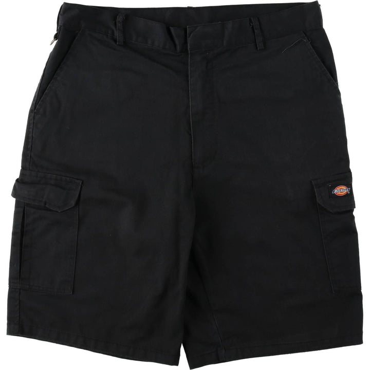 Dickies cargo shorts, half pants, men's size w36 polyester black type Vintage Second Hand