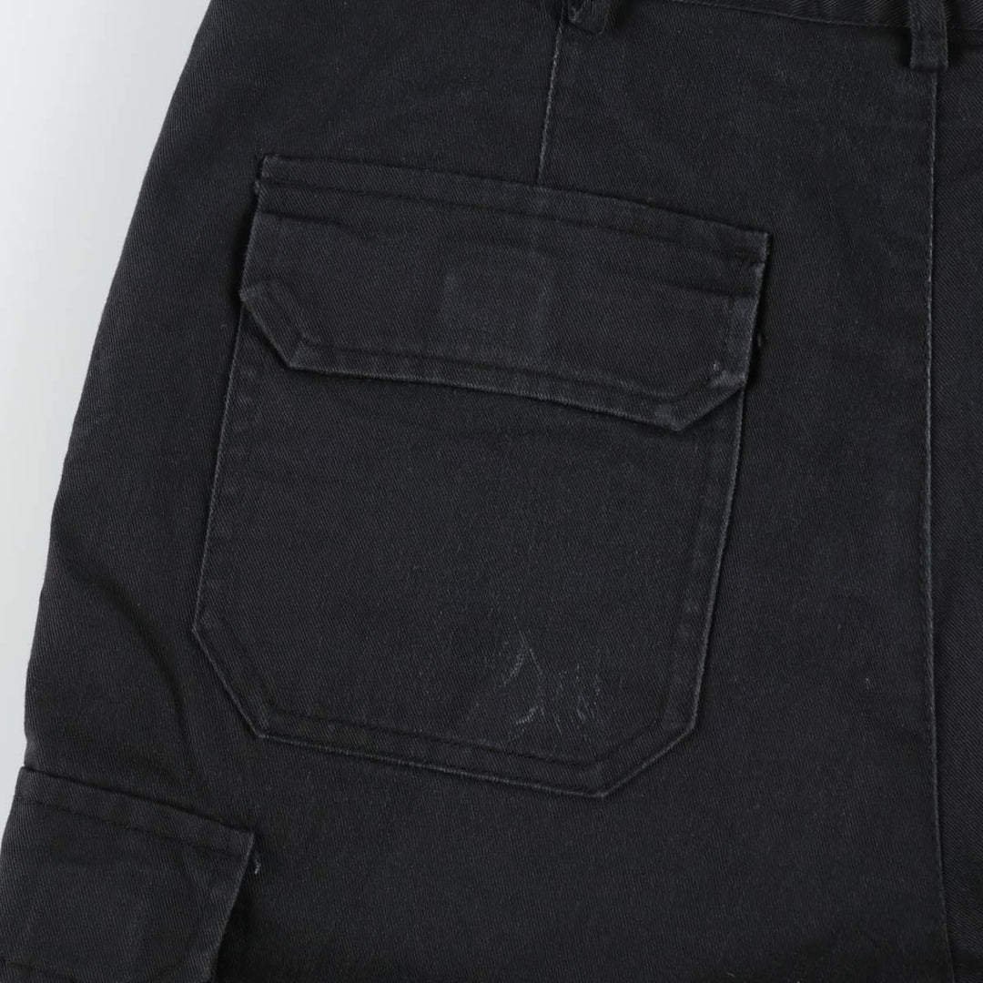 Dickies cargo shorts, half pants, men's size w36 polyester black type Vintage Second Hand