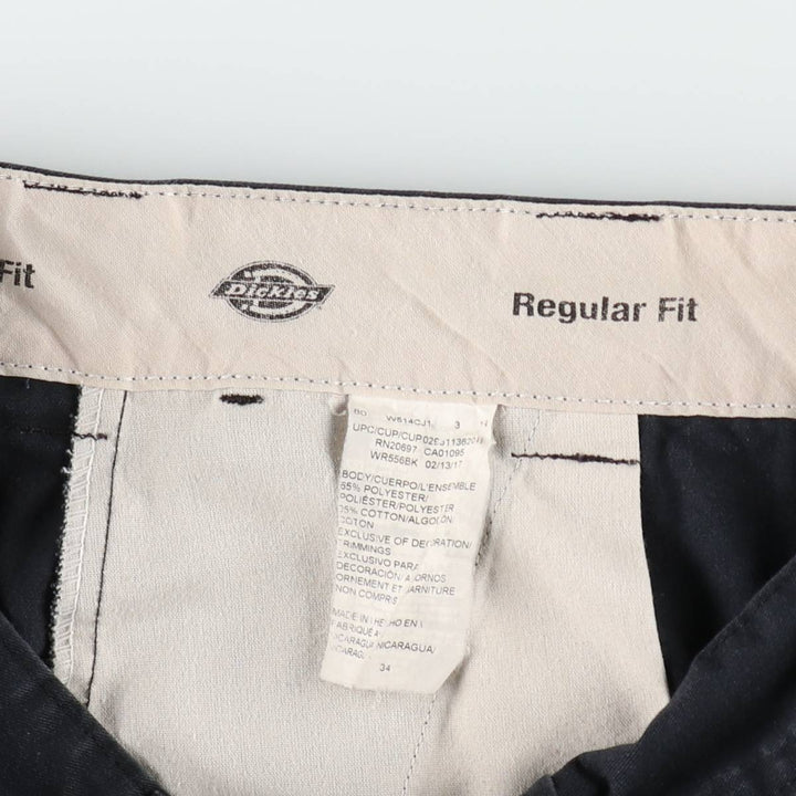 Dickies Regular Fit Cargo Shorts (Men's W34 equivalent) polyester black type Vintage Second Hand
