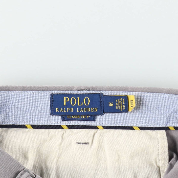 Ralph Lauren POLO RALPH LAUREN CLASSIC FIT 9 Chino Shorts (Men's W38 equivalent) cotton gray type Vintage Second Hand