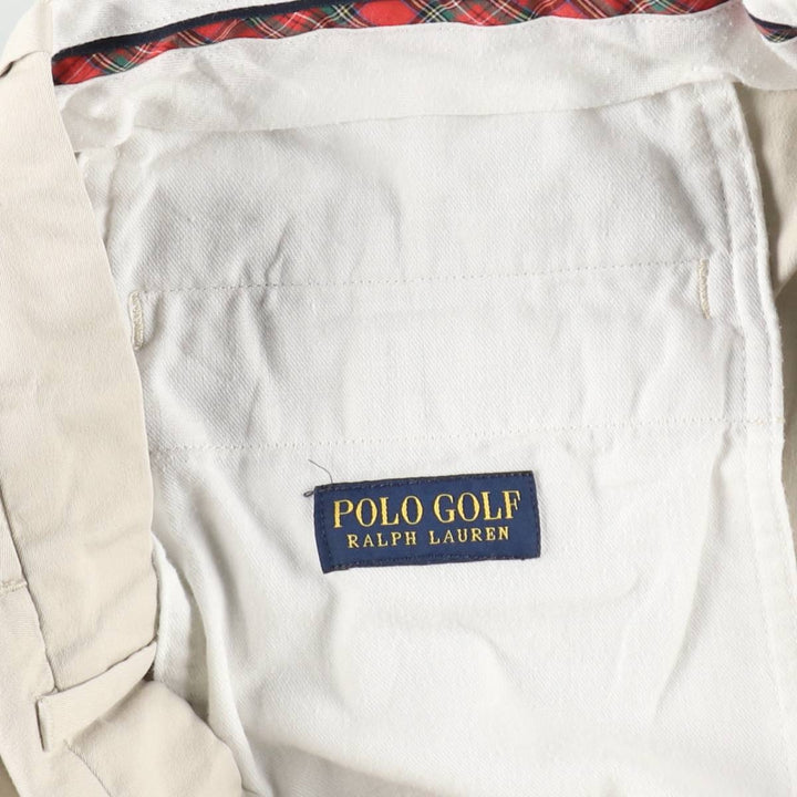 Ralph Lauren POLO GOLF chino shorts, men's size W35. cotton ivory Vintage Second Hand