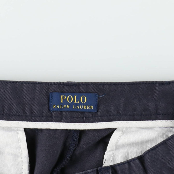 Ralph Lauren POLO RALPH LAUREN Two-pleat Chino Shorts Shorts Men's W34 equivalent cotton navy blue type Vintage Second Hand