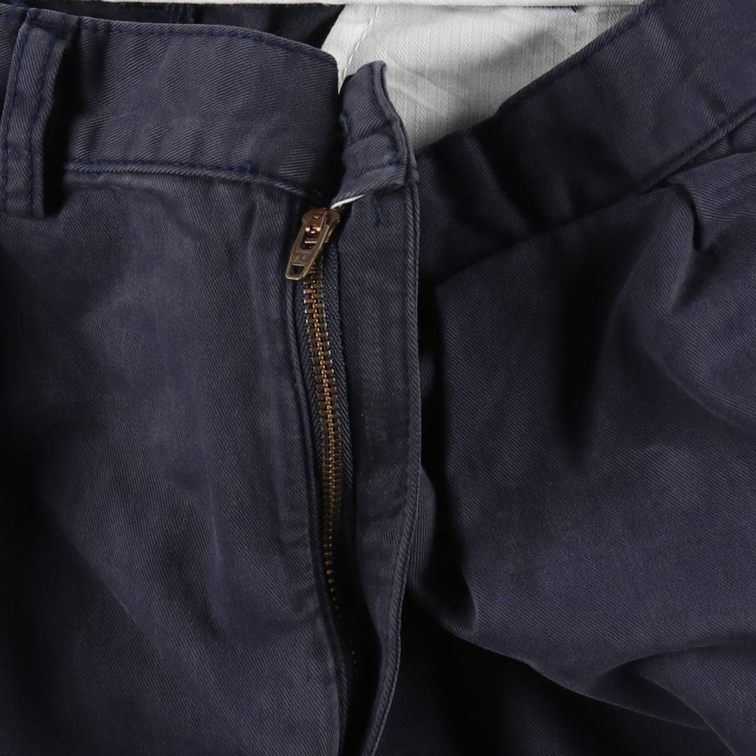 Ralph Lauren POLO RALPH LAUREN Two-pleat Chino Shorts Shorts Men's W34 equivalent cotton navy blue type Vintage Second Hand