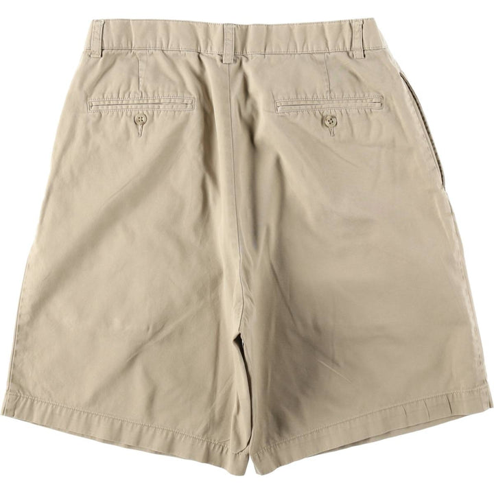 Ralph Lauren POLO by Ralph Lauren TYLER SHORT Two-pleat chino shorts, short pants, men's size W32 cotton beige type brown Vintage Second Hand