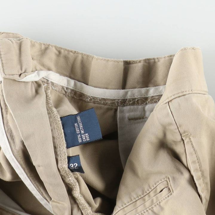 Ralph Lauren POLO by Ralph Lauren TYLER SHORT Two-pleat chino shorts, short pants, men's size W32 cotton beige type brown Vintage Second Hand
