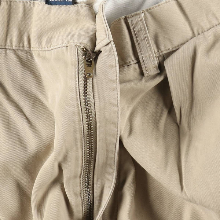 Ralph Lauren POLO by Ralph Lauren TYLER SHORT Two-pleat chino shorts, short pants, men's size W32 cotton beige type brown Vintage Second Hand