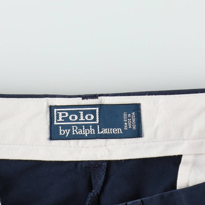 Ralph Lauren POLO by Ralph Lauren Chino Shorts Shorts Men's W34 equivalent cotton navy blue type Vintage Second Hand