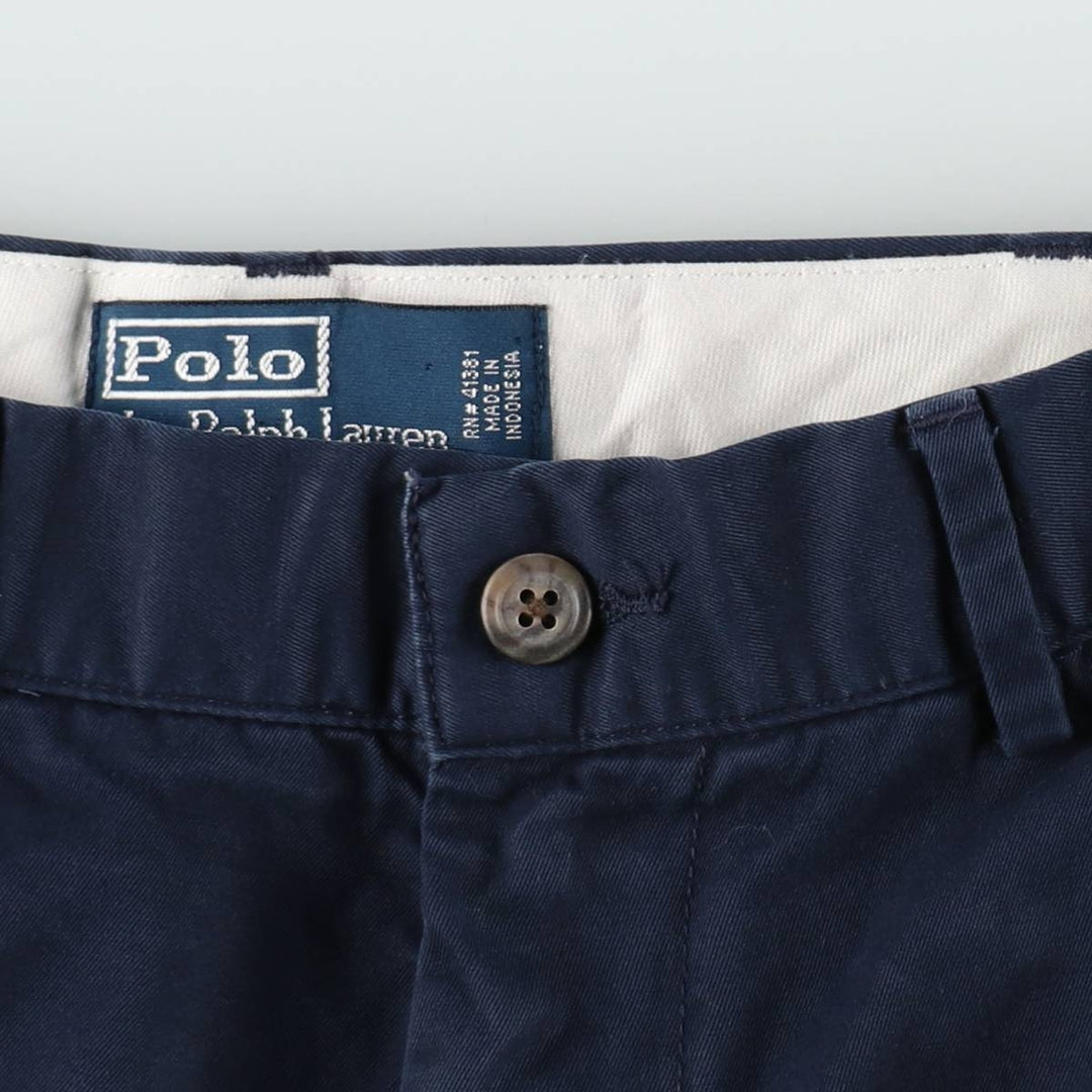 Ralph Lauren POLO by Ralph Lauren Chino Shorts Shorts Men's W34 equivalent cotton navy blue type Vintage Second Hand