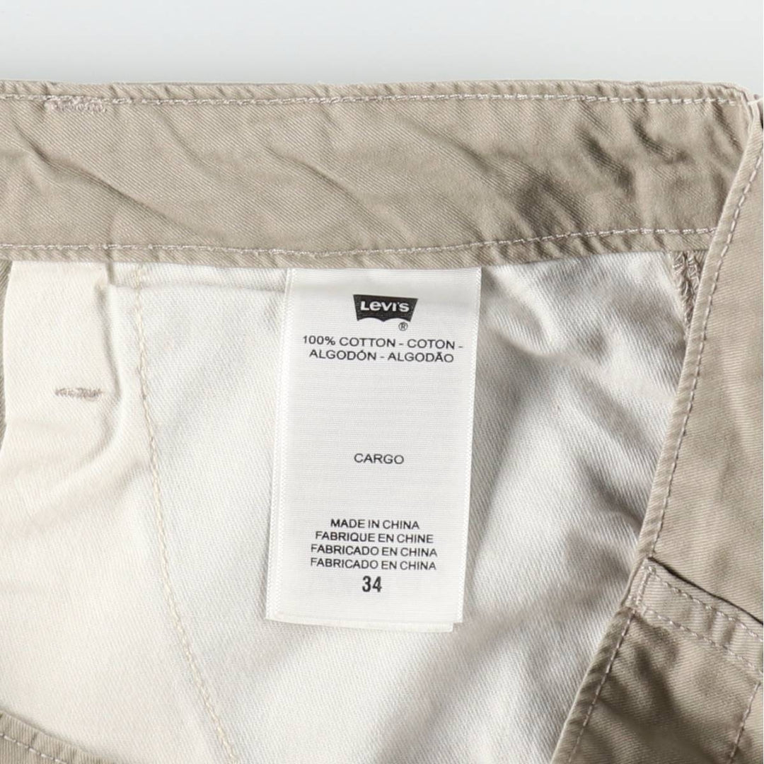 Levi's cargo shorts, men's size W37 (approx.) cotton Beige type Vintage Second Hand