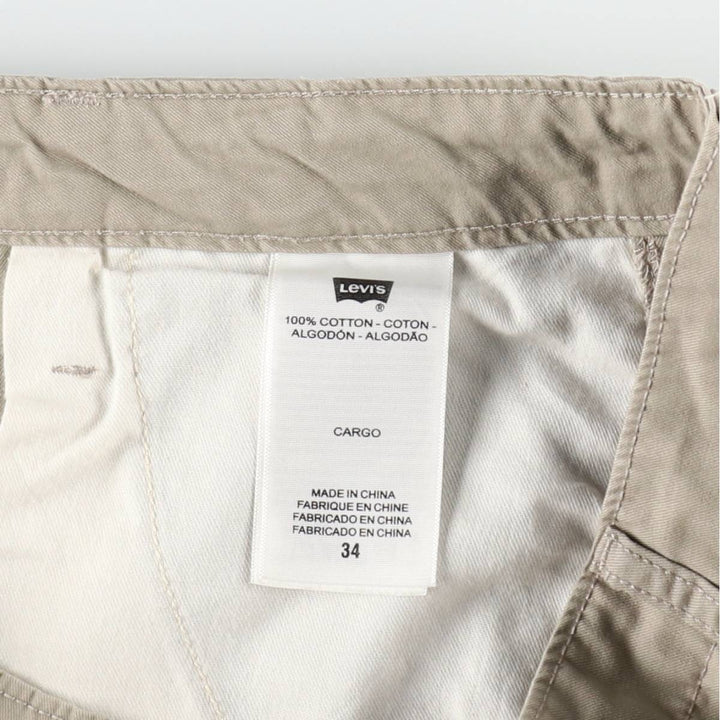 Levi's cargo shorts, men's size W37 (approx.) cotton Beige type Vintage Second Hand