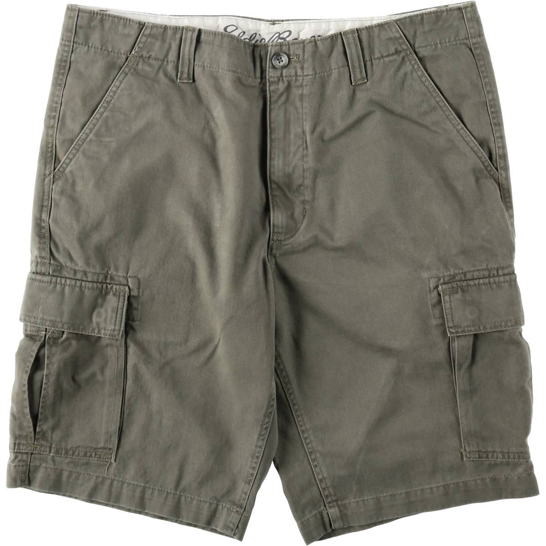 Eddie Bauer cargo shorts, men's size W37 (approx.) cotton Khaki type Vintage Second Hand