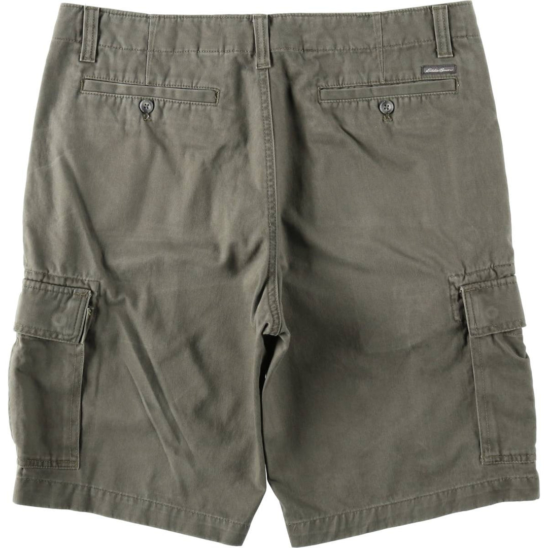 Eddie Bauer cargo shorts, men's size W37 (approx.) cotton Khaki type Vintage Second Hand