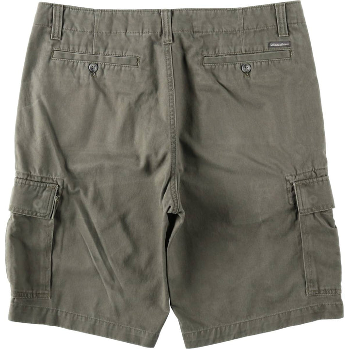 Eddie Bauer cargo shorts, men's size W37 (approx.) cotton Khaki type Vintage Second Hand