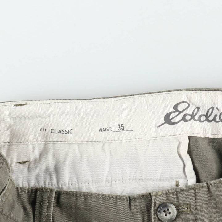 Eddie Bauer cargo shorts, men's size W37 (approx.) cotton Khaki type Vintage Second Hand