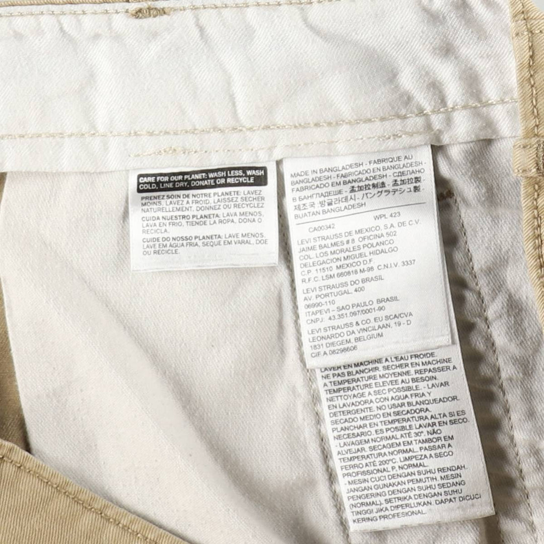 Levi's 12463-0300 Cargo Shorts, Men's Size W37 (approx.) cotton Khaki type beige Vintage Second Hand
