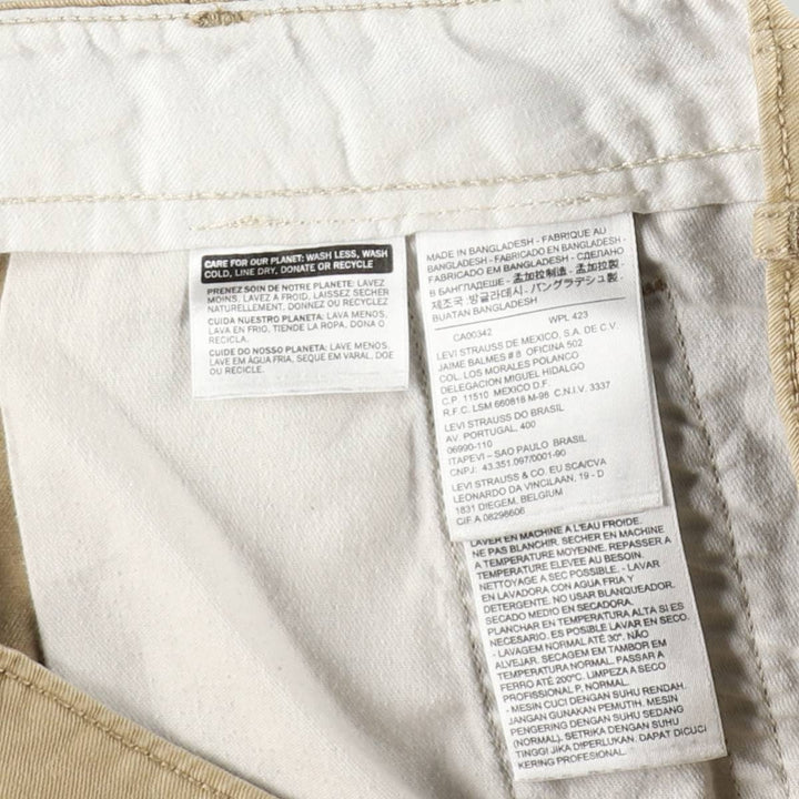 Levi's 12463-0300 Cargo Shorts, Men's Size W37 (approx.) cotton Khaki type beige Vintage Second Hand