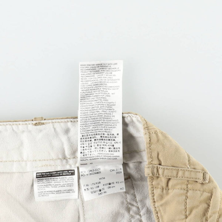 Levi's 12463-0300 Cargo Shorts, Men's Size W37 (approx.) cotton Khaki type beige Vintage Second Hand