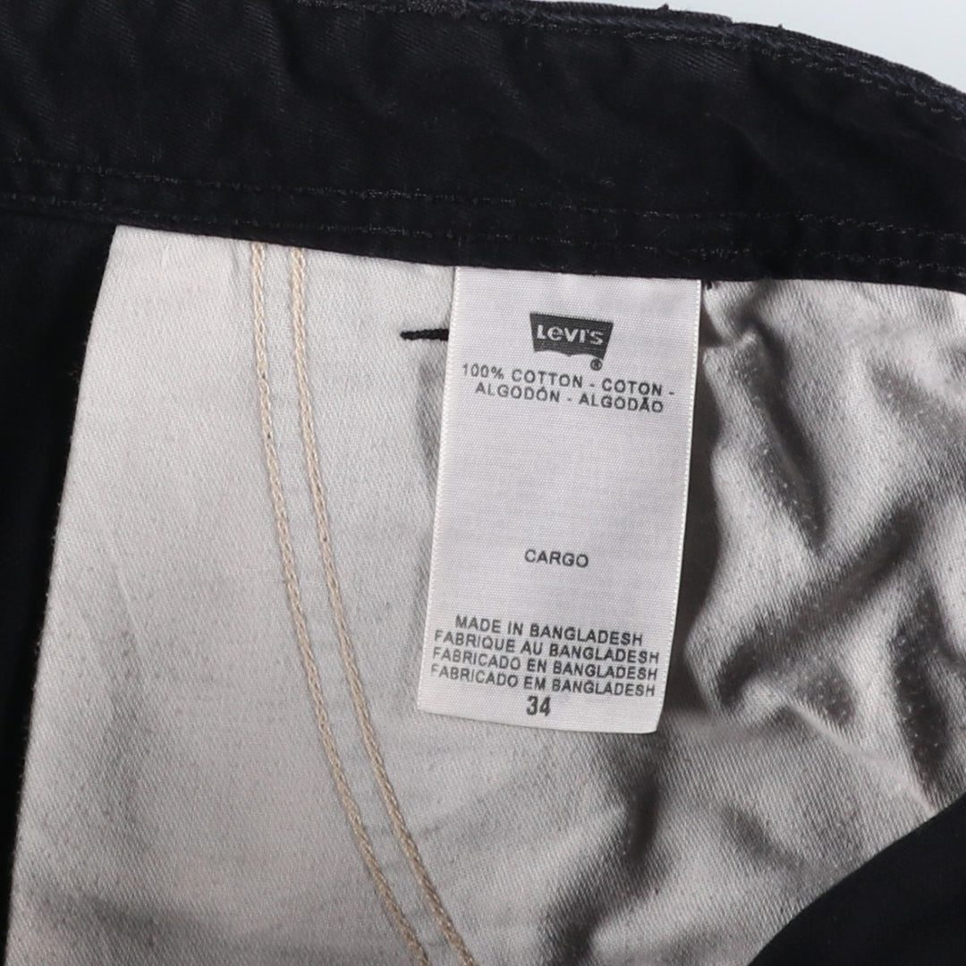 Levi's CARGO Cargo Shorts, Men's Size W36 (approx.) cotton black type Vintage Second Hand