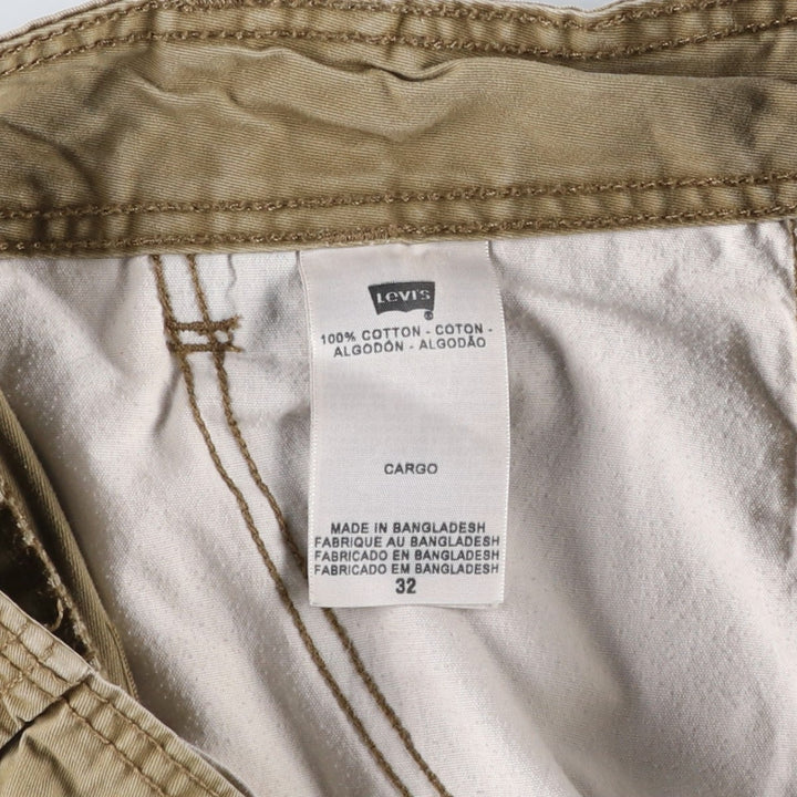 Levi's CARGO Cargo Shorts, Men's Size W34 (approx.) cotton Khaki type Vintage Second Hand