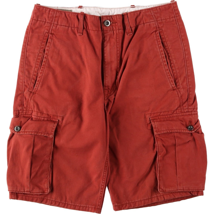 Levi's cargo shorts, men's size W32 (approx.) cotton red type reddish brown Vintage Second Hand