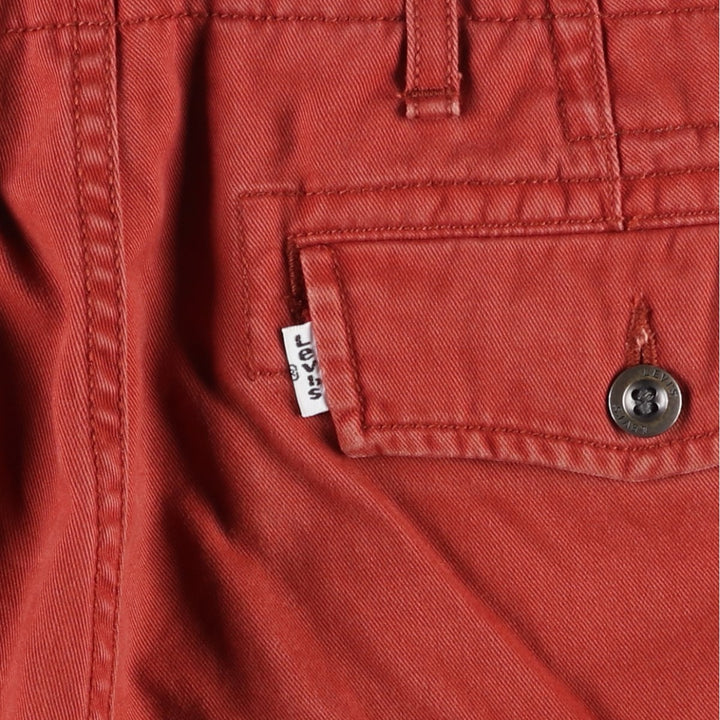 Levi's cargo shorts, men's size W32 (approx.) cotton red type reddish brown Vintage Second Hand