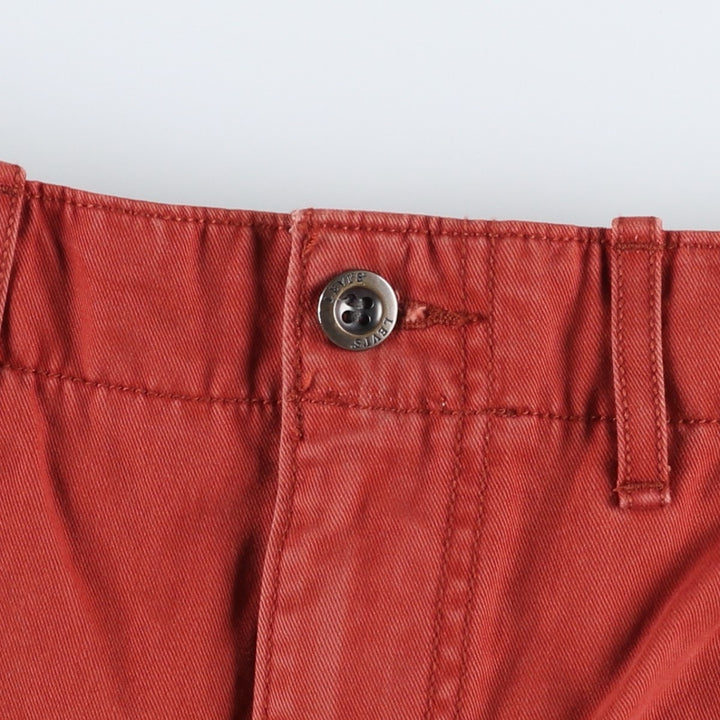 Levi's cargo shorts, men's size W32 (approx.) cotton red type reddish brown Vintage Second Hand