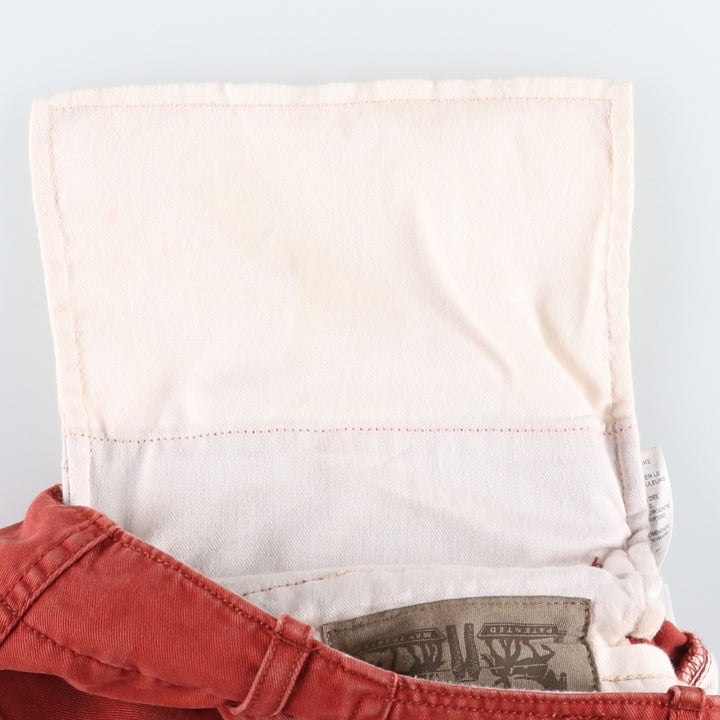 Levi's cargo shorts, men's size W32 (approx.) cotton red type reddish brown Vintage Second Hand