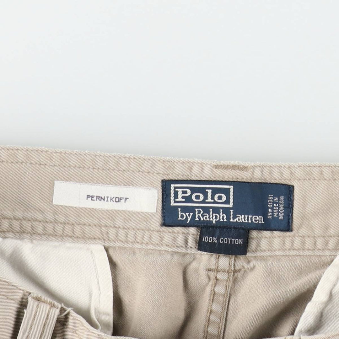 Ralph Lauren POLO by Ralph Lauren cargo shorts, half pants, men's size w33 cotton Beige type Vintage Second Hand