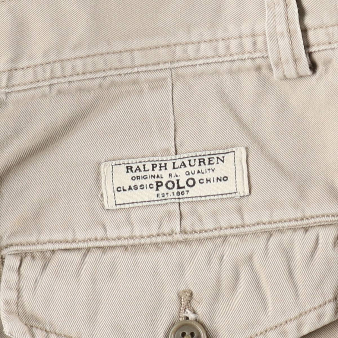 Ralph Lauren POLO by Ralph Lauren cargo shorts, half pants, men's size w33 cotton Beige type Vintage Second Hand