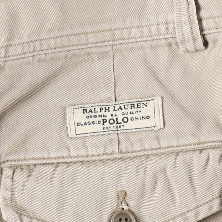 Ralph Lauren POLO by Ralph Lauren cargo shorts, half pants, men's size w33 cotton Beige type Vintage Second Hand