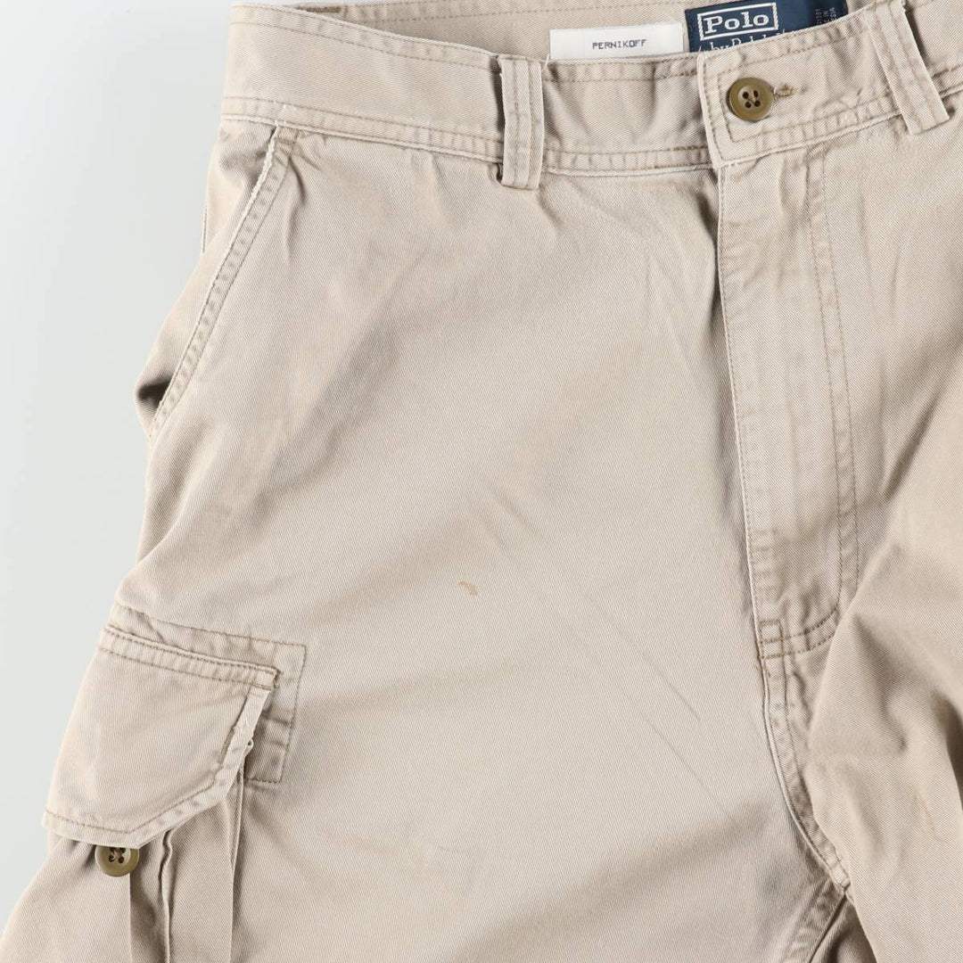 Ralph Lauren POLO by Ralph Lauren cargo shorts, half pants, men's size w33 cotton Beige type Vintage Second Hand