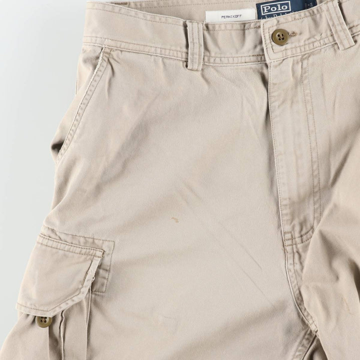 Ralph Lauren POLO by Ralph Lauren cargo shorts, half pants, men's size w33 cotton Beige type Vintage Second Hand