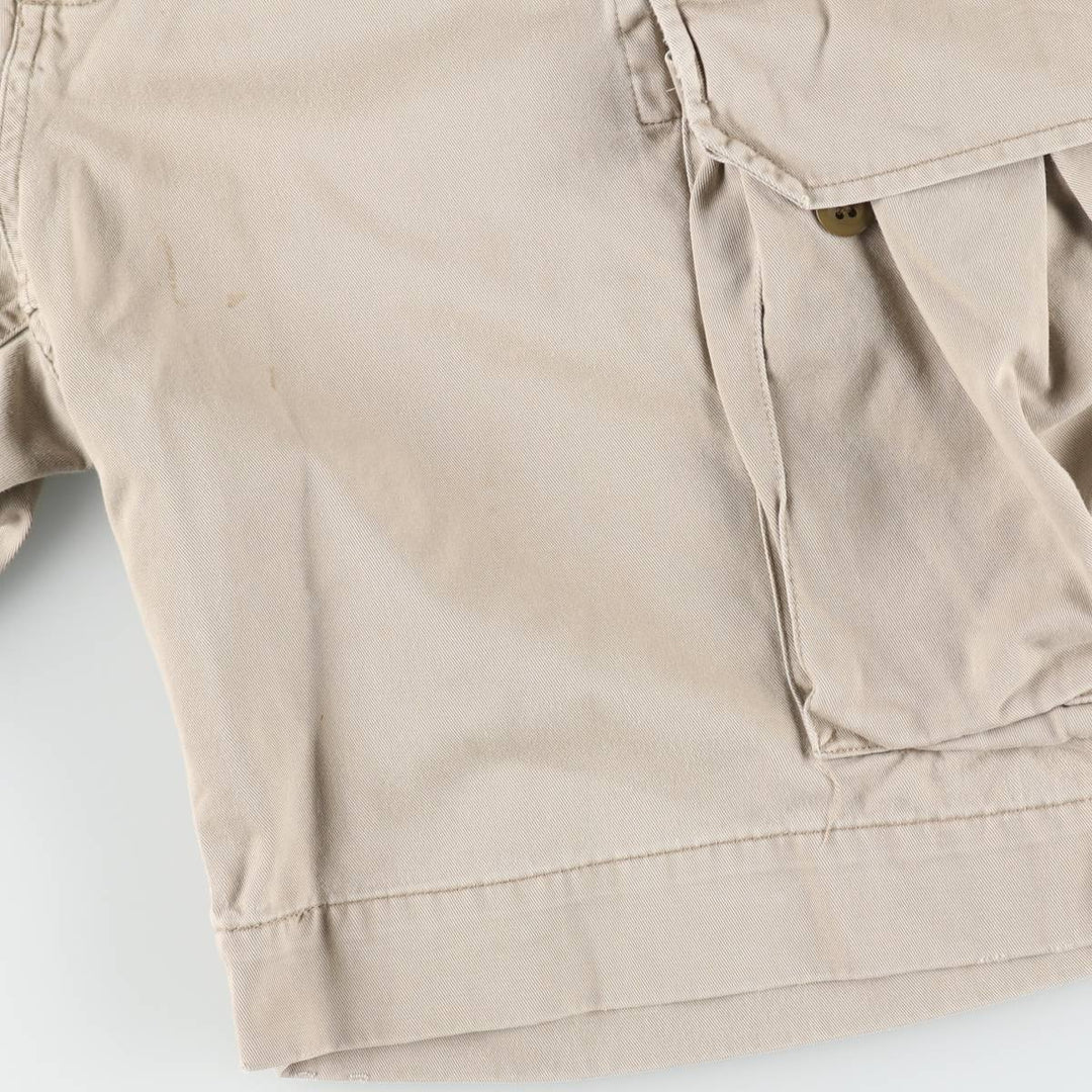 Ralph Lauren POLO by Ralph Lauren cargo shorts, half pants, men's size w33 cotton Beige type Vintage Second Hand