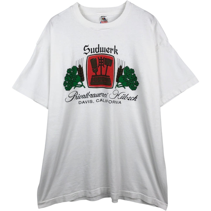 90'S Fruit of the Loom printed T-shirt, made in the USA, men's XXL, vintage cotton white type Vintage Second Hand