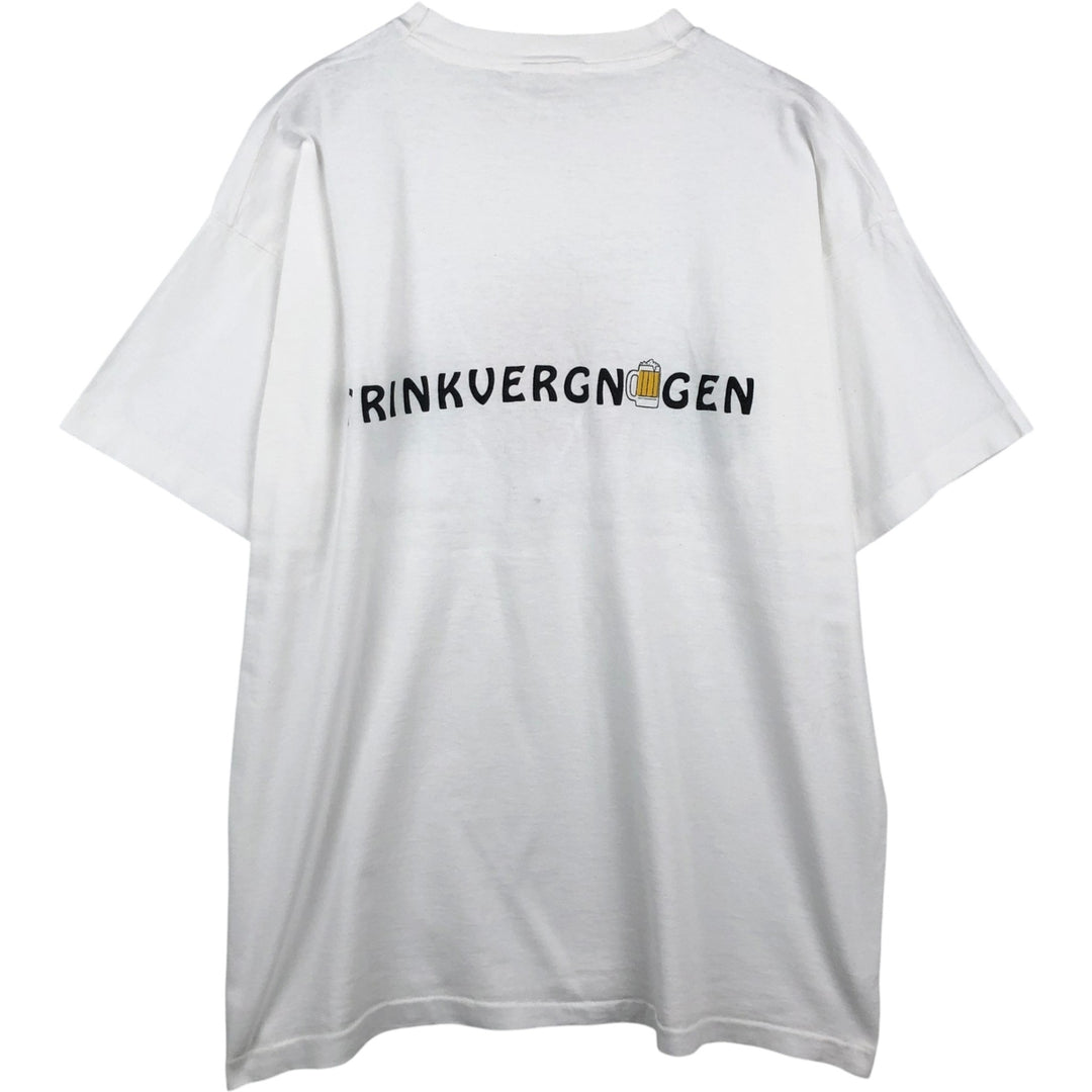 90'S Fruit of the Loom printed T-shirt, made in the USA, men's XXL, vintage cotton white type Vintage Second Hand