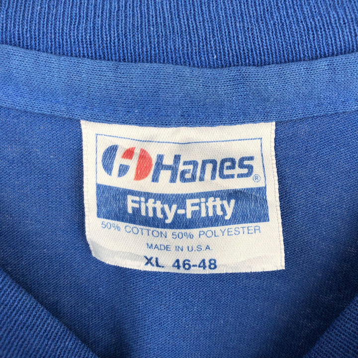 1980'S Hanes Fifty-Fifty Blue Tag Souvenir T-Shirt, Made in USA, Men's XL equivalent, Vintage cotton blue type Vintage Second Hand