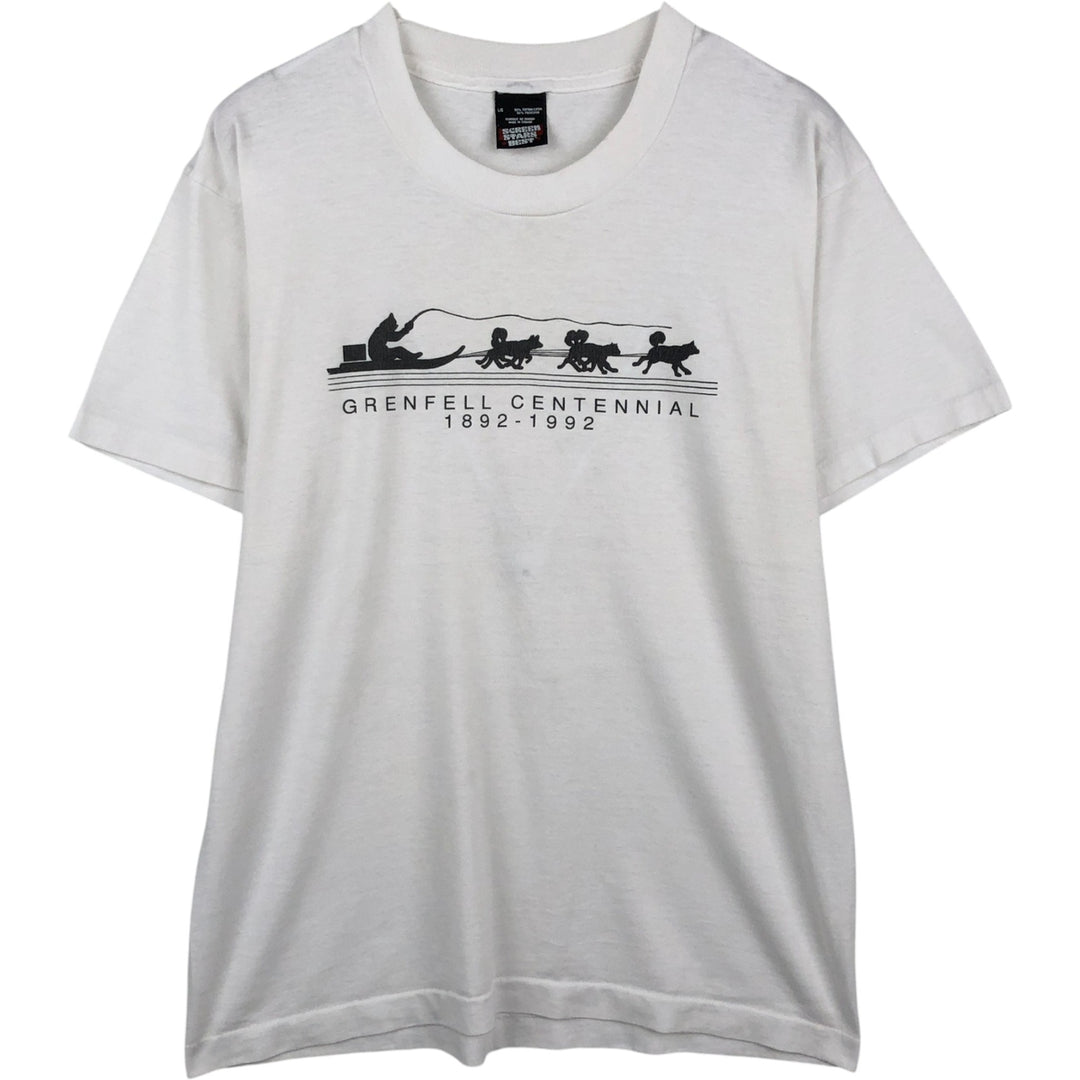 Vintage 90'S Screen Stars print T-shirt, Made in Canada, Men's Size L cotton white type Vintage Second Hand