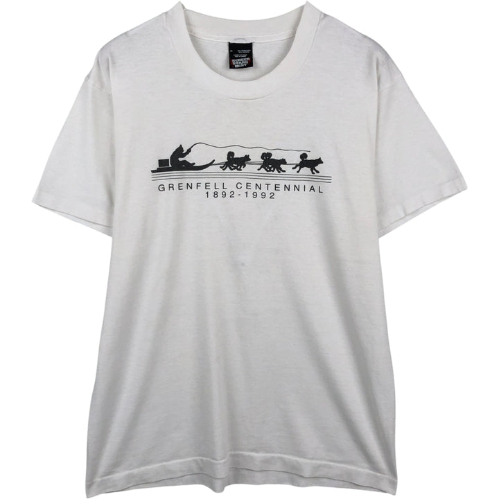 Vintage 90'S Screen Stars print T-shirt, Made in Canada, Men's Size L cotton white type Vintage Second Hand