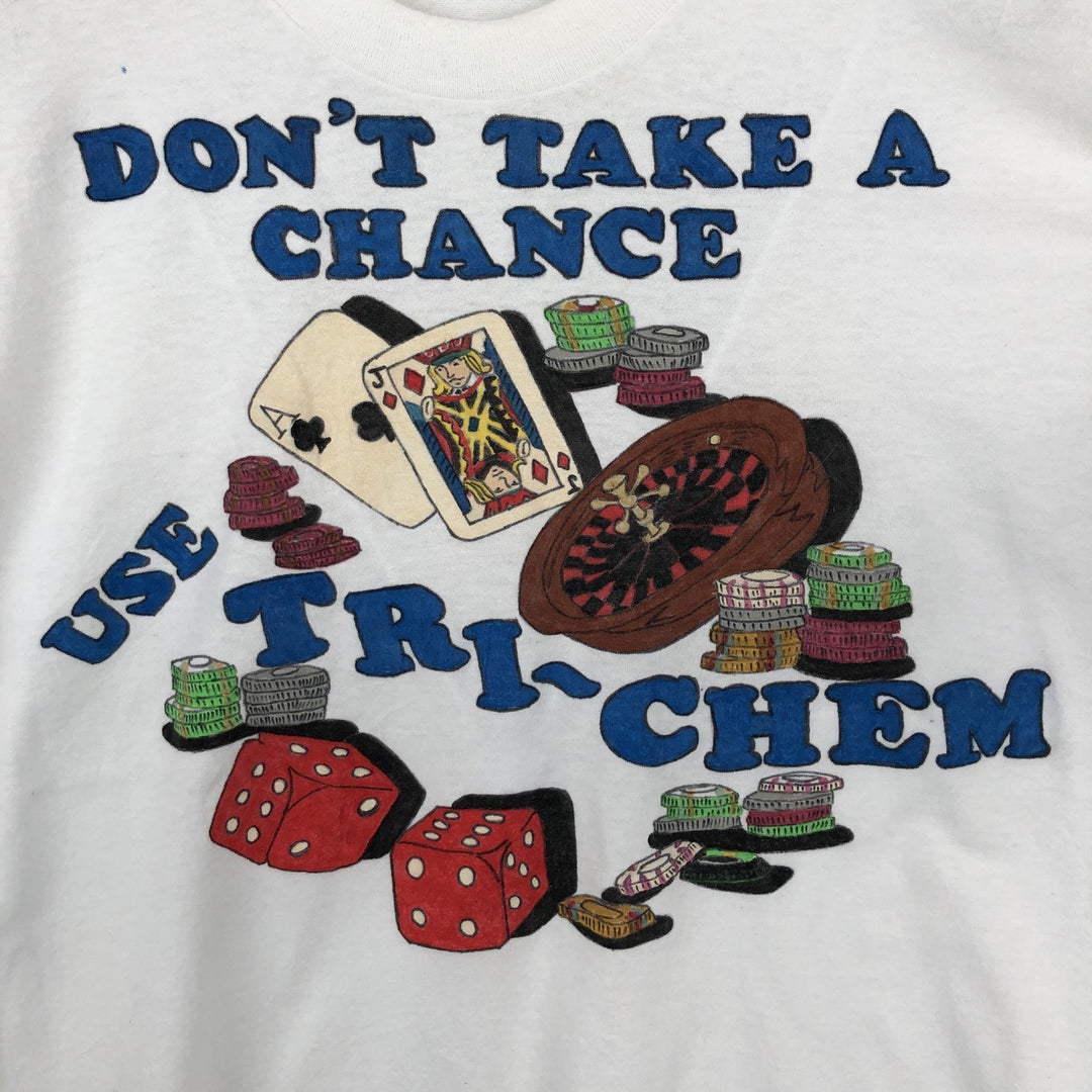 90'S SUNBELT Paint Print T-Shirt, Made in USA, Men's Size L (Equivalent), Vintage cotton white type Vintage Second Hand