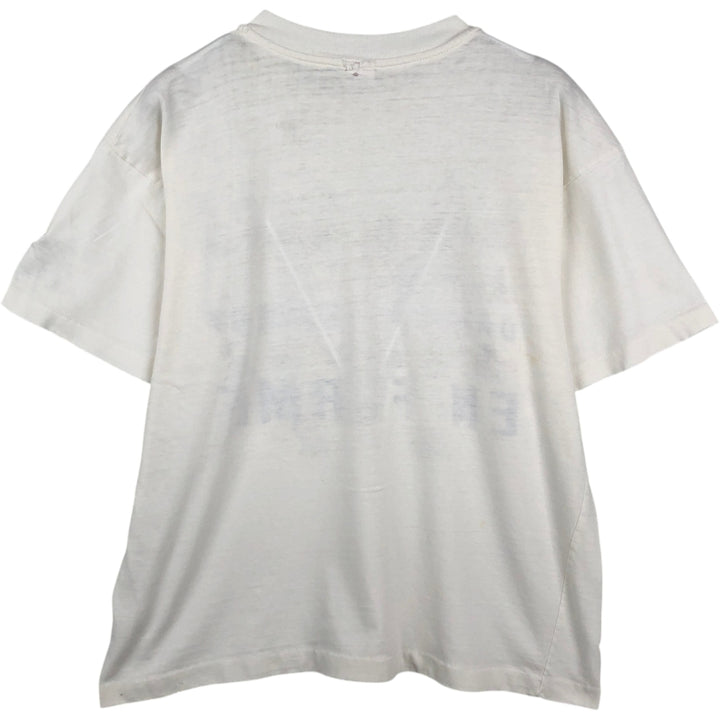 90'S HUMEUR DESIGN Printed T-Shirt, Men's Size M (approx.), Vintage cotton white type Vintage Second Hand